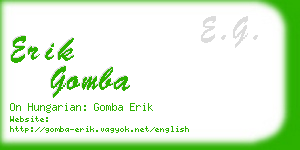 erik gomba business card